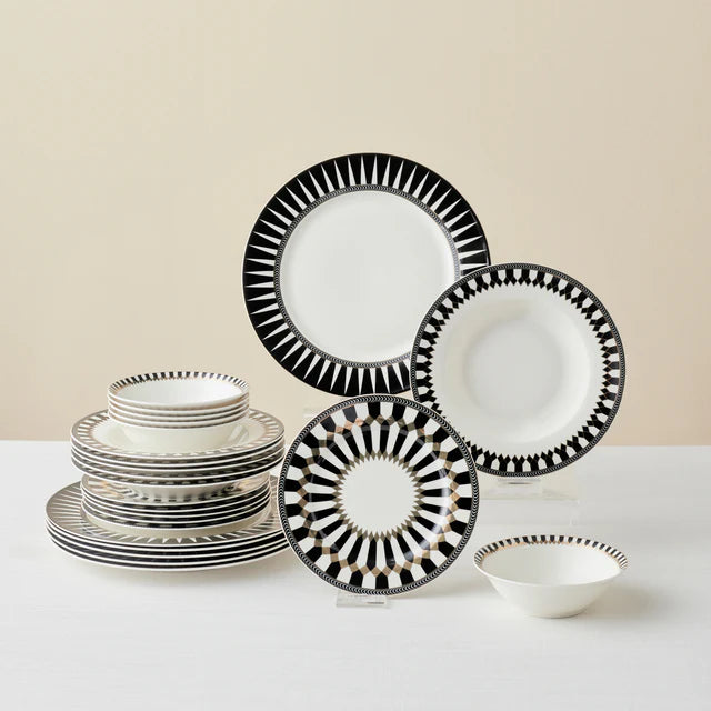 Karaca Elegance Bone Helsinki Serviesset – 24-Delig – 6 Personen – Luxe Porseleinen Servies