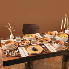 Karaca x Fatih Tutak Earth Collection - 57-Delige Serviesset voor 12 Personen – Stoneware – Luxe Organisch Dinerservies