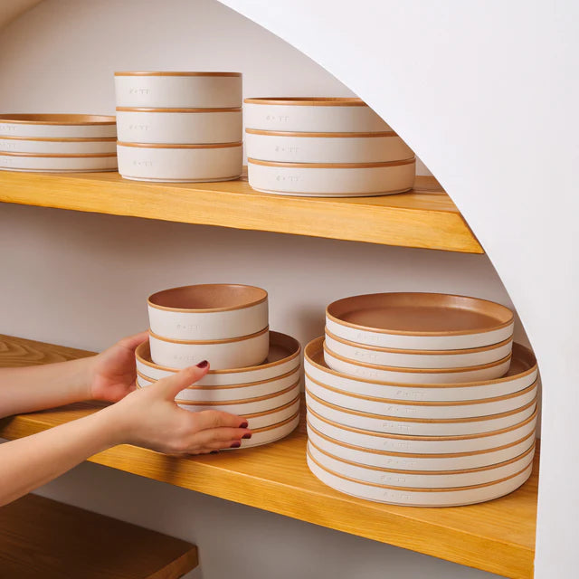 Karaca x Fatih Tutak Earth Collection - 57-Delige Serviesset voor 12 Personen – Stoneware – Luxe Organisch Dinerservies
