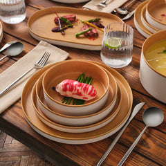 Karaca x Fatih Tutak Earth Collection - 57-Delige Serviesset voor 12 Personen – Stoneware – Luxe Organisch Dinerservies