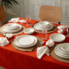 Karaca Stream Pumpkin - New Bone Serviesset – 24-delig – 6 Personen – Wit – Dinerborden. Pastaborden & Kommen – Vaatwasserbestendig