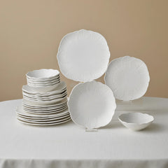 Karaca Bloom - 24-Delige New Bone Serviesset – 6 Personen – Wit – Luxe Servies