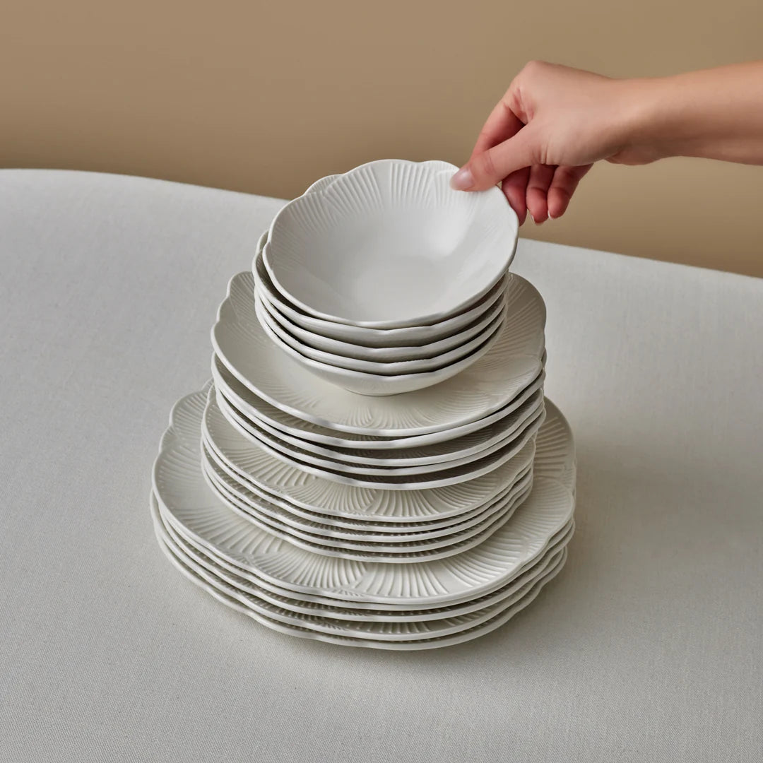 Karaca Bloom - 24-Delige New Bone Serviesset – 6 Personen – Wit – Luxe Servies