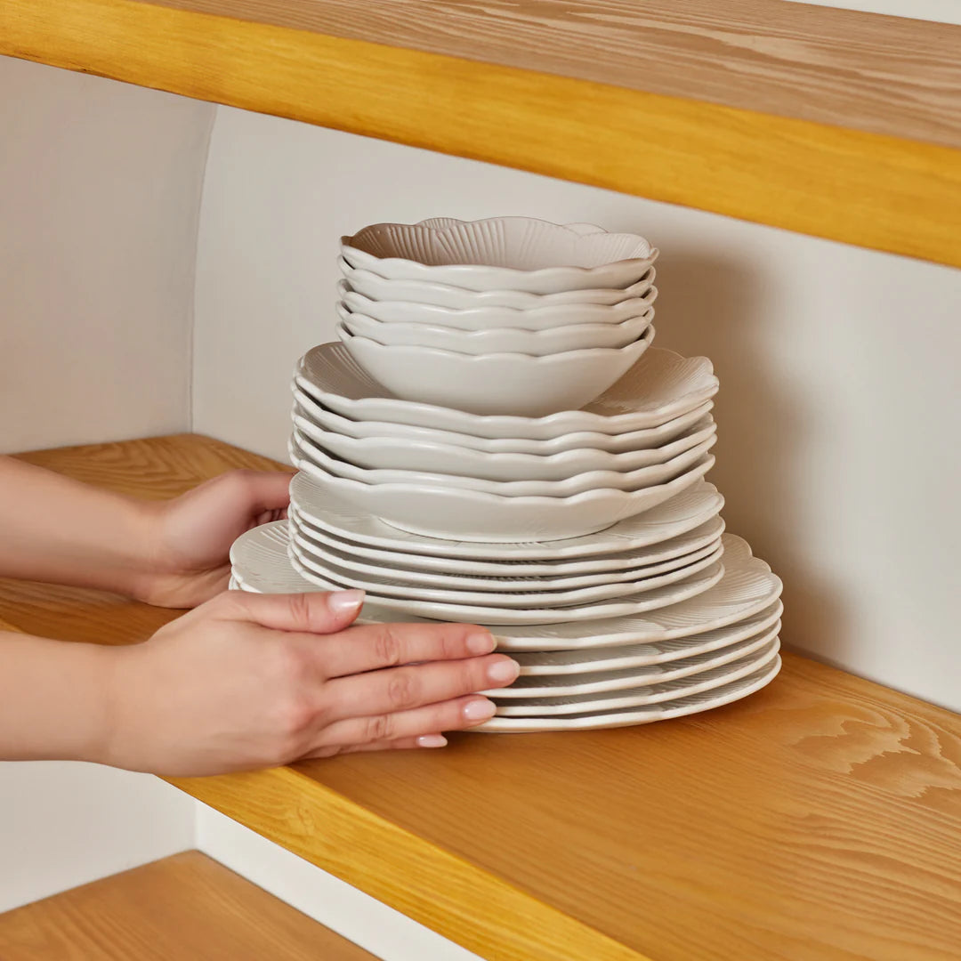 Karaca Bloom - 24-Delige New Bone Serviesset – 6 Personen – Wit – Luxe Servies