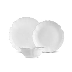 Karaca White Flower - Serviesset 18-delig – 6 Personen – Opal Glass – Wit