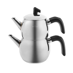 Karaca Belinay - Theepot RVS – 2.6 Liter – Inductie Geschikt – Zilver/Zwart – Vaatwasserbestendig