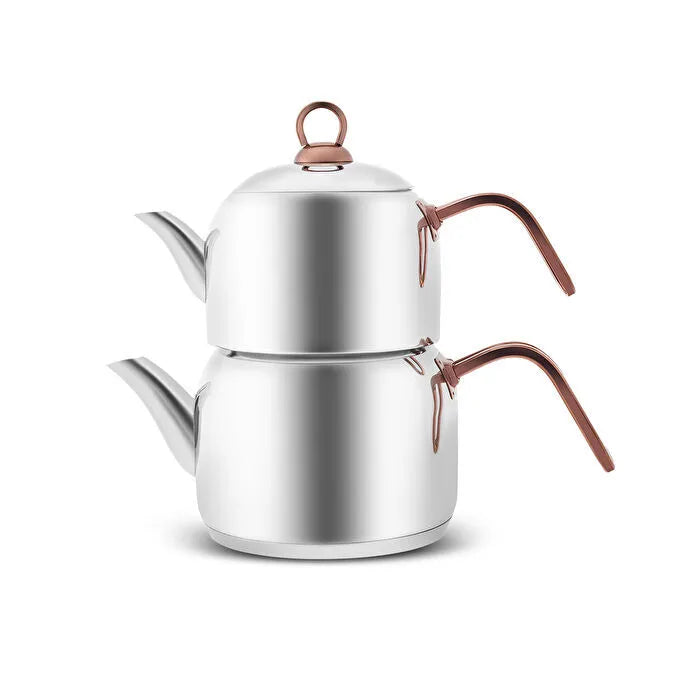 Karaca Manes - RVS Theepot - met Rosegouden Handvatten - 1200 ml