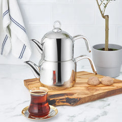Karaca Manes Mini -Theepot RVS – 0.85L / 1.20L – Inductie Geschikt – Vaatwasserbestendig