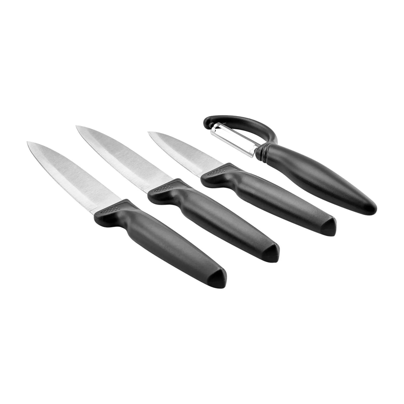 Karaca Dr.Inox - Messenset - 4-delig - RVS Keukenmessen & Dunschiller Set - Grijs - Roestvrij Staal