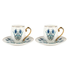 Karaca Iznik - Espressokopjes – 2-delig – Koffiekopjesset – Stijlvol Design – Espresso Servies