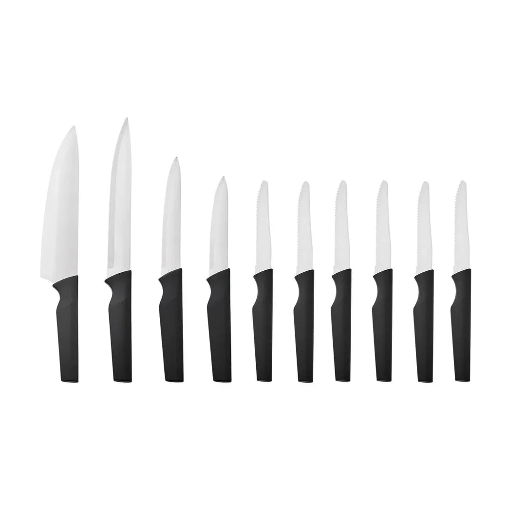 Karaca INOX Bundle Messenset 10-delig - RVS Keukenmessen - Koksmes. Hakmes en Multimessen