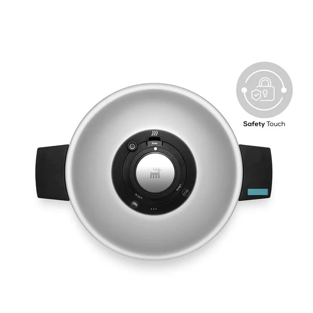 Karaca Quick and Safe Snelkookpannenset 4 + 6 Liter – RVS Snelkookpan Set met Veiligheidssysteem – Geschikt voor Inductie. Gas en Elektrisch – 2 Delige Pressure Cooker Set