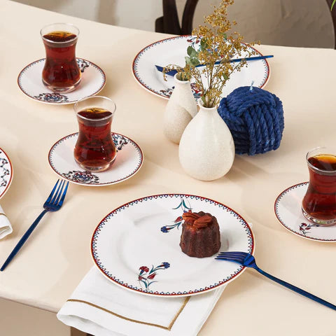 Karaca Nakkaş – Dessert Set – 6-Persoons – 18 Delig –