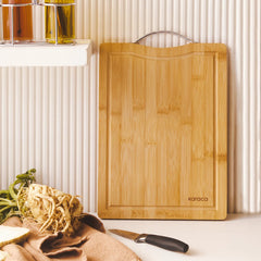 Karaca Bamboe - Snijplank - 28 x 20 cm - Houten Keukenplank - 1.2 cm - Snij- en Serveerplank
