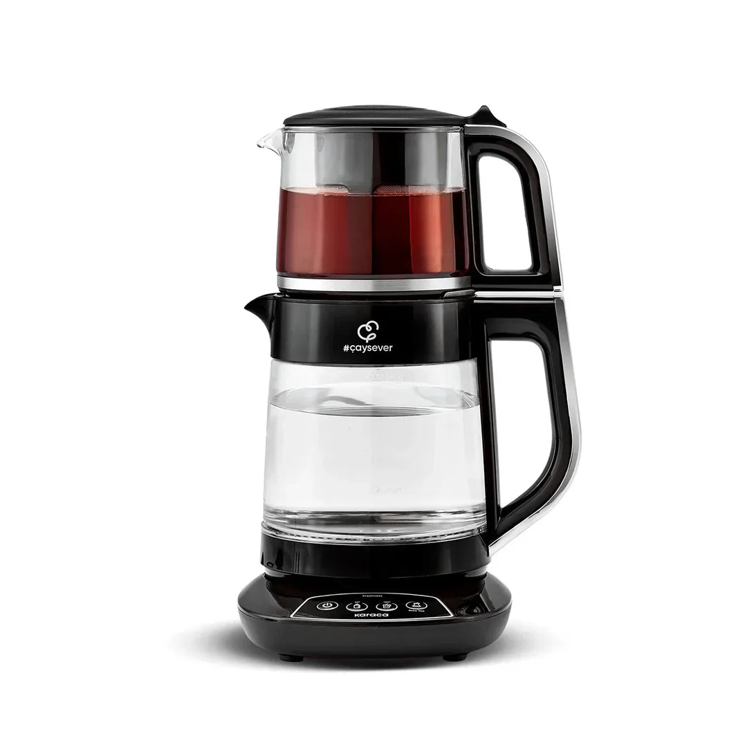 Karaca Caysever - Theepot Elektrisch -Theepot met spraak functie-Chrome - 1700 w