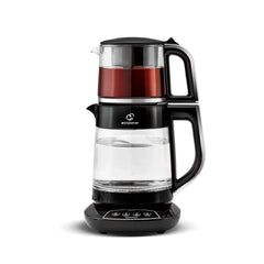 Karaca Caysever - Theepot Elektrisch -Theepot met spraak functie-Chrome - 1700 w