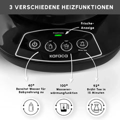 Karaca Caysever - Theepot Elektrisch -Theepot met spraak functie-Chrome - 1700 w