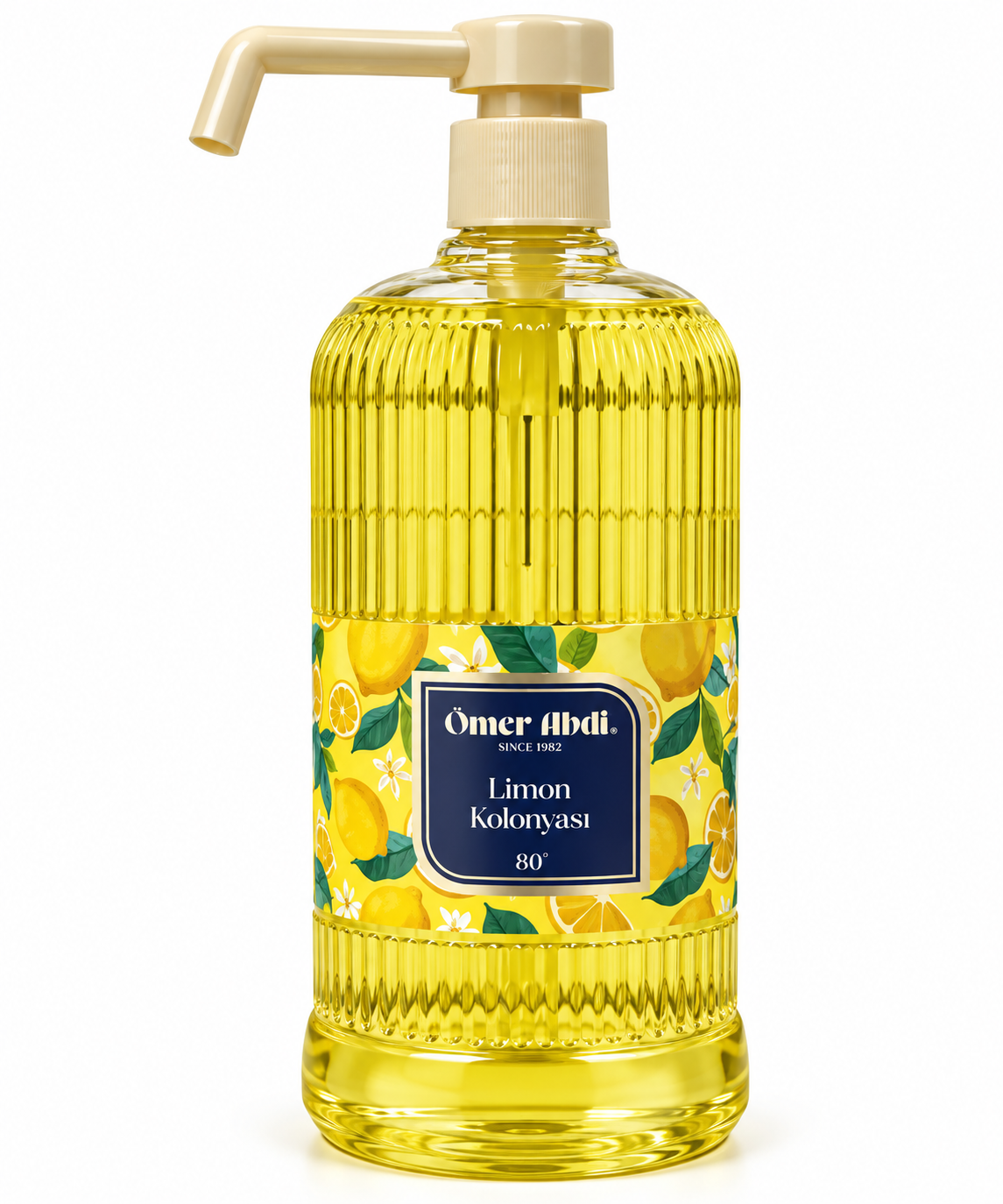 Omer Abdi Tuncer - Limon Cologne - Citroen Kolonya - Eau de Cologne met Pomp - 750 ml
