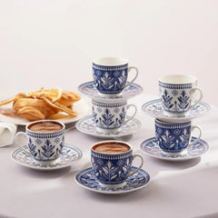 Karaca Peyker - koffiekopjes set voor 6 personen - 85 ml - Stijlvol voor perfect koffiegenot