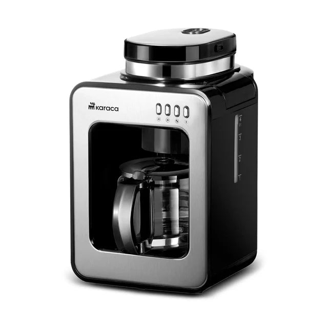 Karaca Grindmaestro - Filterkoffiezetapparaat met Ingebouwde Molen - 0.5L - 600W - Inox