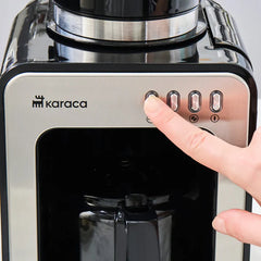 Karaca Grindmaestro - Filterkoffiezetapparaat met Ingebouwde Molen - 0.5L - 600W - Inox