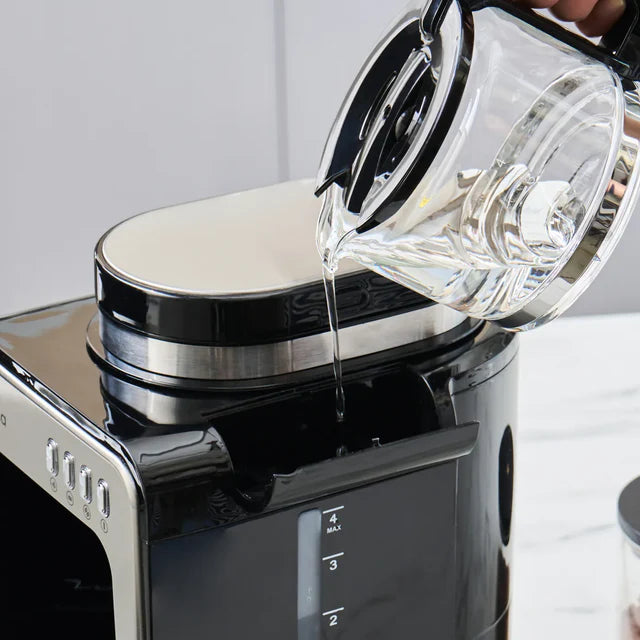 Karaca Grindmaestro - Filterkoffiezetapparaat met Ingebouwde Molen - 0.5L - 600W - Inox