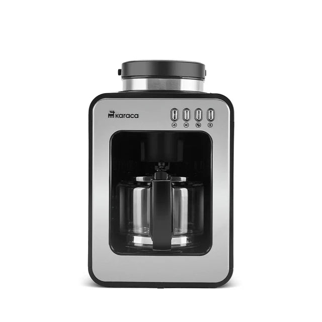 Karaca Grindmaestro - Filterkoffiezetapparaat met Ingebouwde Molen - 0.5L - 600W - Inox