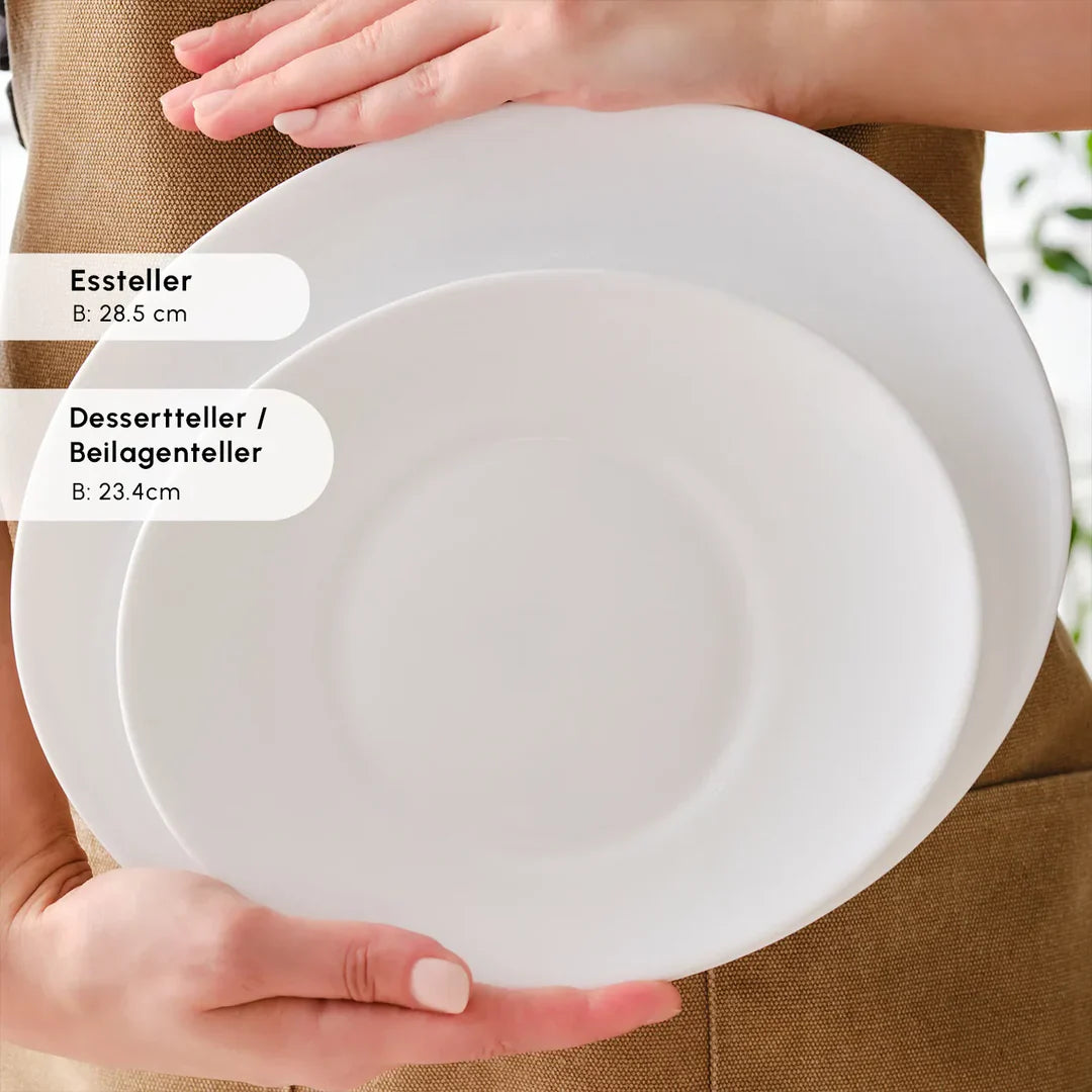 Karaca White Pure Opal Glazen Serviesset – 24-Delig – 6 Personen – Wit – Modern & Duurzaam Design