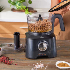 Karaca Mastermaid Power Max 11-in-1 Keukenrobot 2500W – Blender. Citruspers. Koffiemolen. Deeghaak & 5 RVS Raspschijven