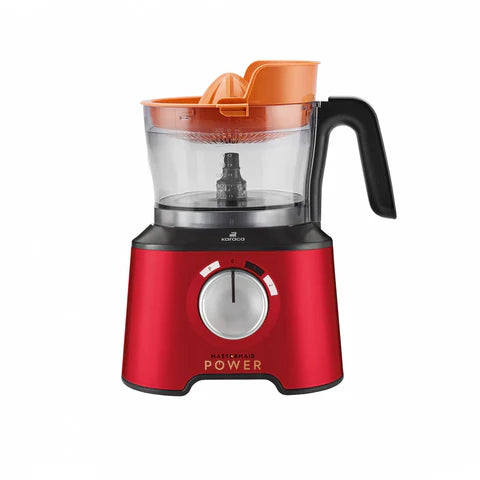 Karaca Mastermaid Power Max - 11-in-1 Keukenrobot 2500W – Deegmixer. Blender. Citruspers. Garde & Rasp – Imperial Rood