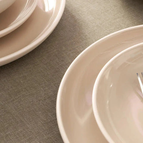 Karaca Abby 24-Delige Stoneware Serviesset – 6 Personen – Crème – Modern & Elegant Design
