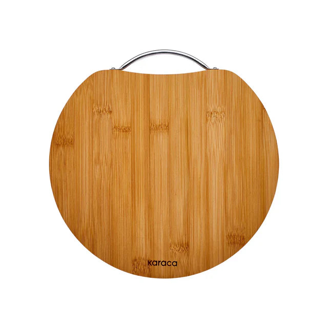 Karaca Owen - Ronde Snijplank - Groot - Bamboe Houten Serveerplank - Rond - Keukenplank