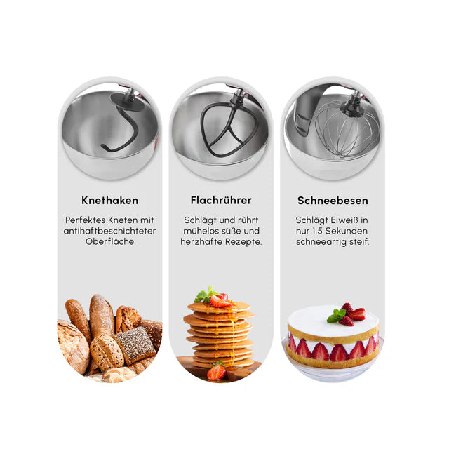 Karaca Mastermaid Chef Ultra Digitale - Keukenmachine – 7L – 2000W – 10 Snelheden – Zero Side Tech – Starlight