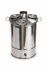 RVS Houtgestookte Waterketel 50 Liter – Professionele Theeketel / Samovar met Kraan