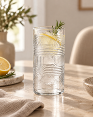 Pasabahce Viola - Tumbler Longdrinkglazen 430 ml – 3 Stuks – Transparant Reliëfglas
