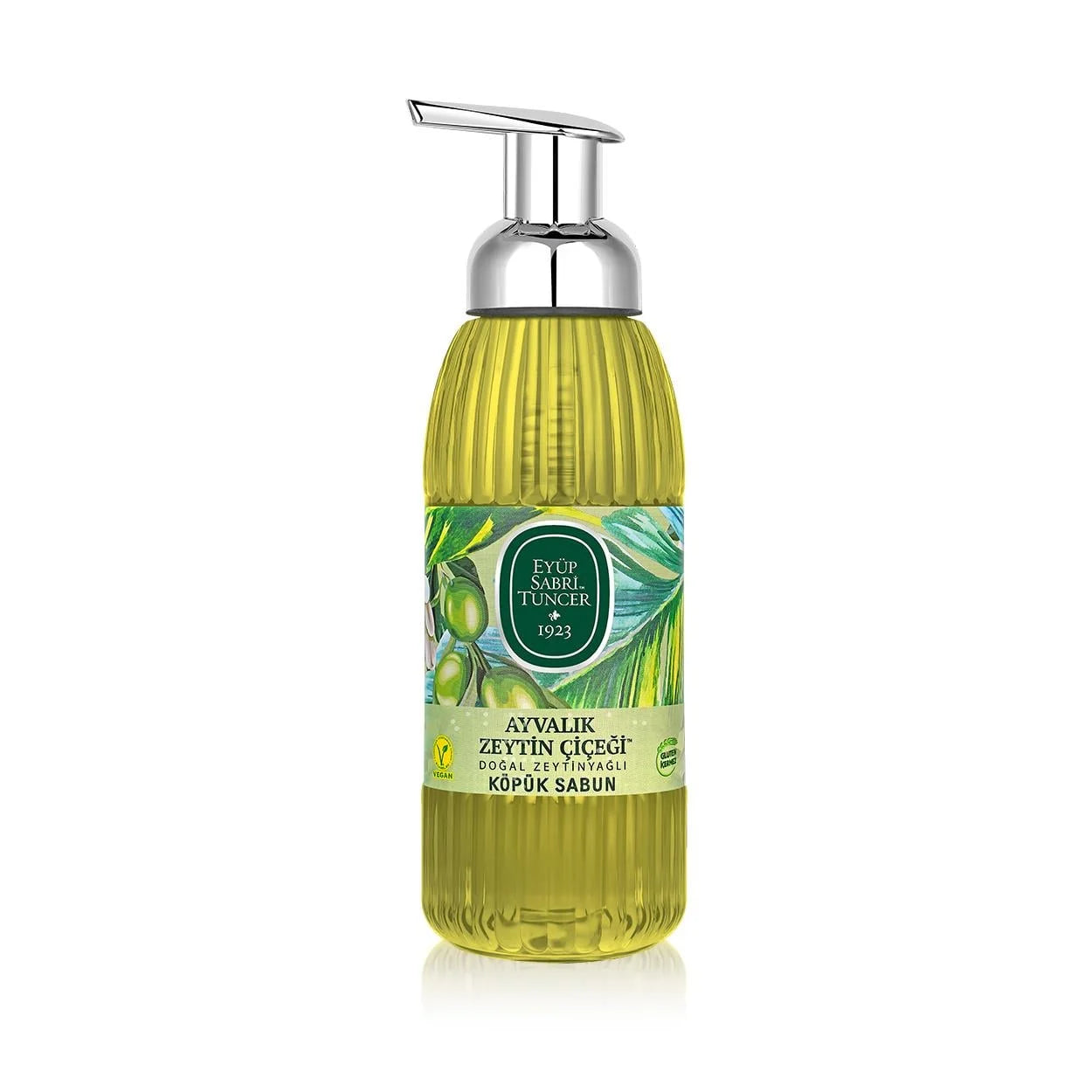 Eyup Sabri Tuncer – Ayvalik Olijfbloesem met 100 % natuurlijke Olijfolie - Schuimzeep met pomp – 500 ML