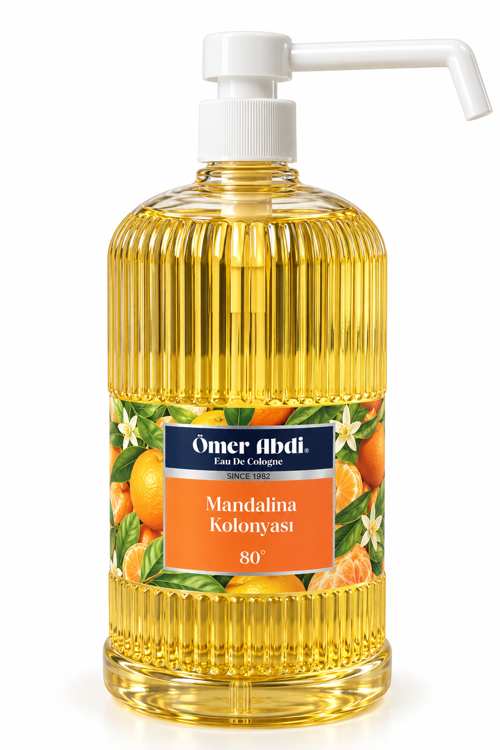 Omer Abdi Tuncer - Mandalina Cologne - Mandarijn Kolonya - Eau de Cologne met Pomp - 750 ml