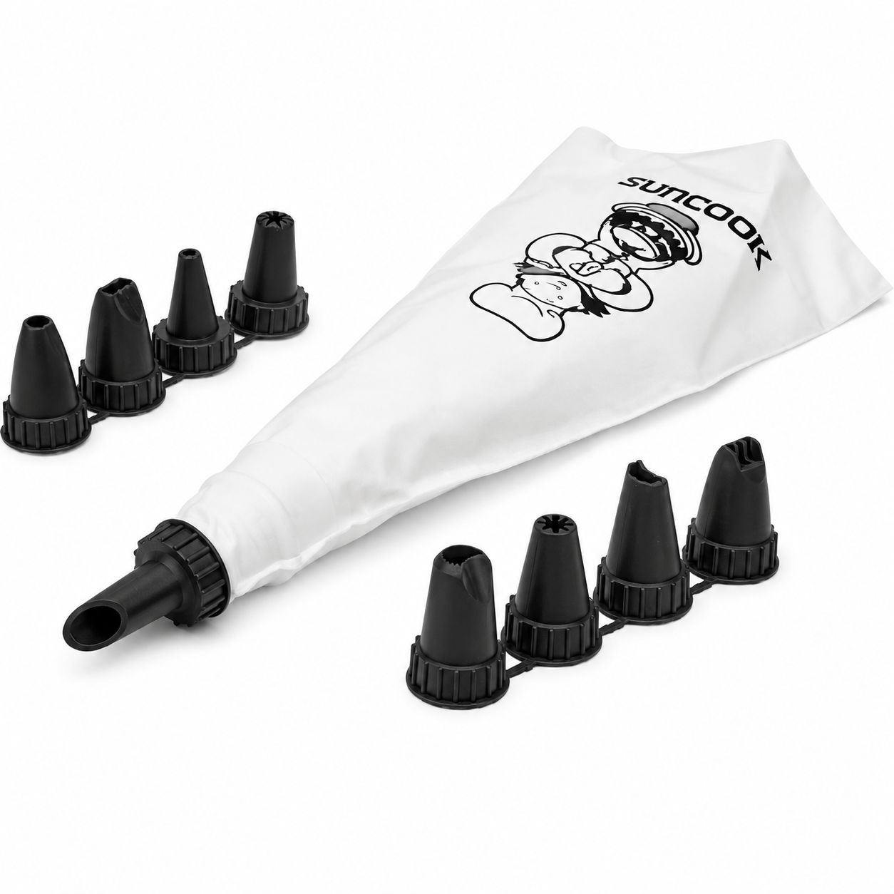 Sunplast SC-260 - Spuitzak Set – Herbruikbare Piping Bag met Spuitmondjes – Voor Taart, Cupcakes & Gebak Decoratie