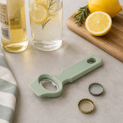Sunplast SC-449 - NEON Flesopener – RVS Opener voor Flessen & Dopjes – 1 Stuk - Ergonomische Keukenopener – Groen / Zalm / Antraciet / Latte