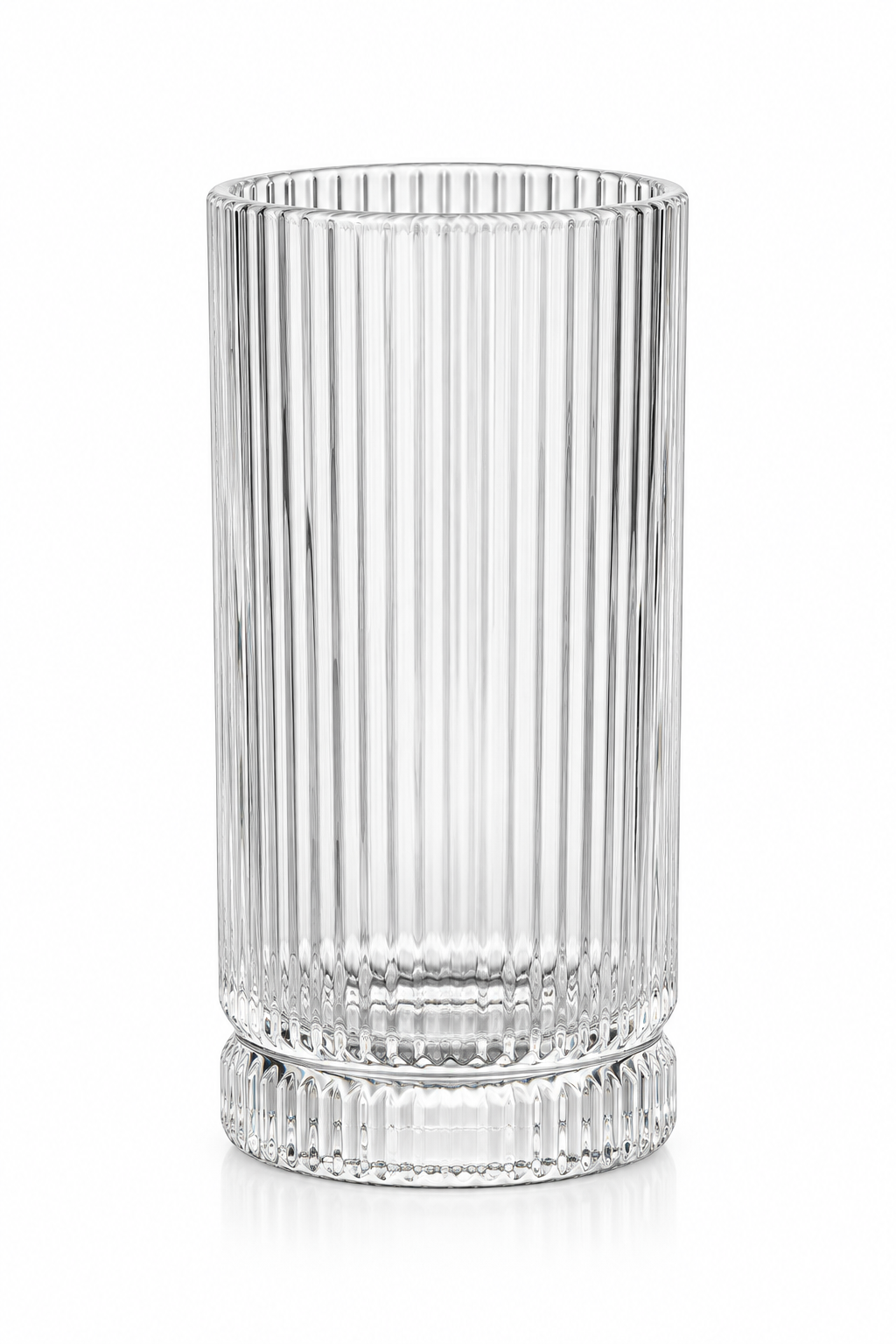 Bavary Collection – Geribbelde Longdrinkglazen – 445 ml – Set van 6 – Transparant