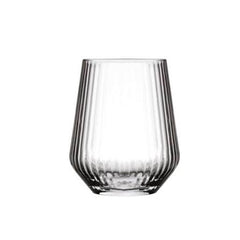 Pasabahce Allegra - Drinkglazen 425 ml – Set van 6 – Geribbelde Waterglazen