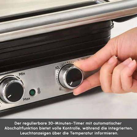 Karaca Inox Toastmate - Contactgrill & Tosti Apparaat – 2000W – 6 Sneetjes – 180° Grillfunctie – RVS