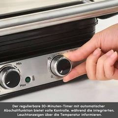 Karaca Inox Toastmate - Contactgrill & Tosti Apparaat – 2000W – 6 Sneetjes – 180° Grillfunctie – RVS