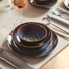 Karaca Leia Reactief Serviesset 24-delig - 6 Personen - Stoneware - Dinerborden. Soepborden. Gebakborden en Kommen
