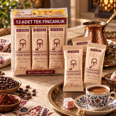 Kurukahveci Mehmet Efendi - Turkse Koffie – 12 x 6 g – Eenpersoonsporties – Multipack (72 g)