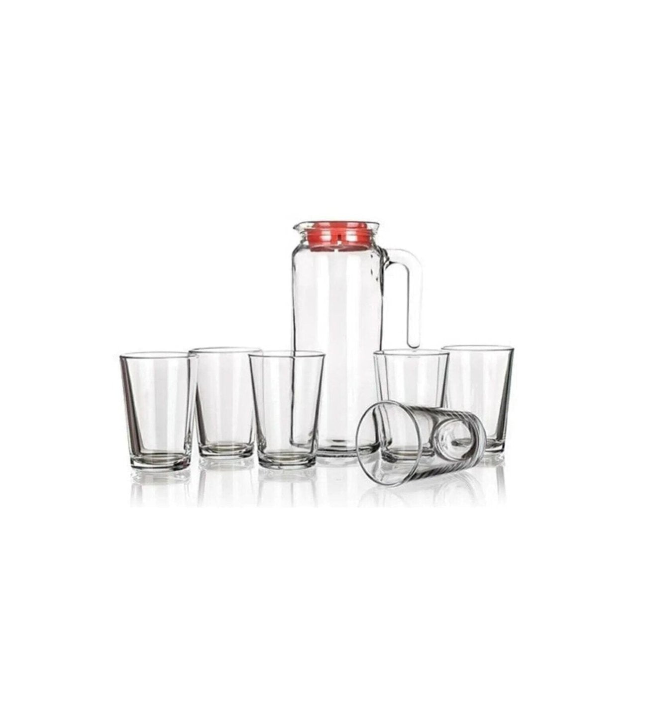 Pasabahce Alanya - Schenkkan Met Waterglazen - Set van 7 - 1000 ml