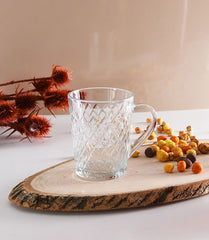 Paşabahçe Ruby 55723 - Theeglazen Met Oor - Glas - Set van 6 - 260 ml