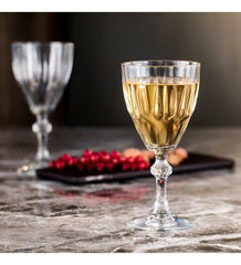 Paşabahçe Diamond 44757 - Glazen Op Voet - 190 ml - Set van 6