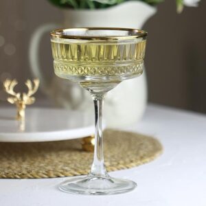 Paşabahçe Elysia 440436 – Golden Touch - Champagneglazen – Set van 4 – 260 ml
