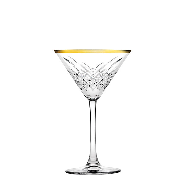 Paşabahçe Timeless 440176 - Golden Touch - Martini Glazen / Glazen Op Voet - Set van 4 - 230 ml